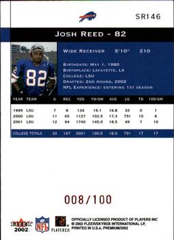 2002 Fleer Premium - Star Rubies #SR146 Josh Reed Back