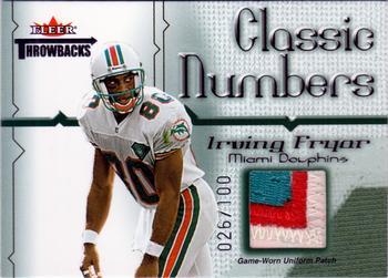2002 Fleer Throwbacks - Classic Numbers #NNO Irving Fryar Front