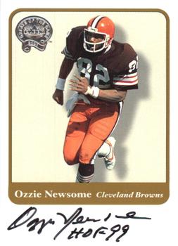 2002 Fleer Throwbacks - Greats of the Game Autographs #NNO Ozzie Newsome Front