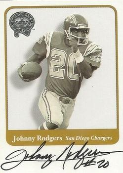 2002 Fleer Throwbacks - Greats of the Game Autographs #NNO Johnny Rodgers Front