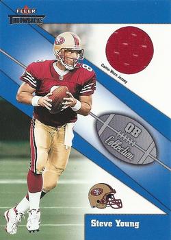 2002 Fleer Throwbacks - QB Collection Memorabilia #NNO Steve Young Front
