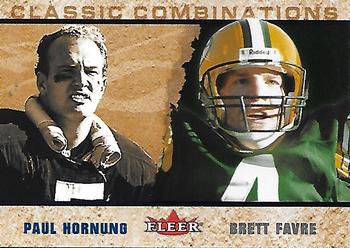 2002 Fleer - Classic Combinations Hobby #4 CC Paul Hornung / Brett Favre Front