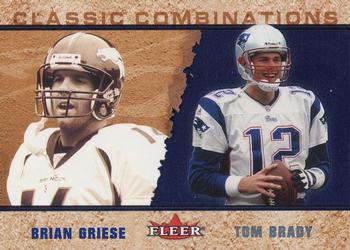 2002 Fleer - Classic Combinations Hobby #7 CC Brian Griese / Tom Brady Front