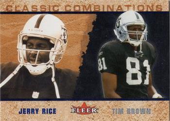 2002 Fleer - Classic Combinations Hobby #8 CC Jerry Rice / Tim Brown Front