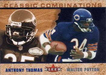 2002 Fleer - Classic Combinations Hobby #9 CC Anthony Thomas / Walter Payton Front