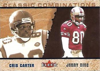 2002 Fleer - Classic Combinations Hobby #11 CC Cris Carter / Jerry Rice Front
