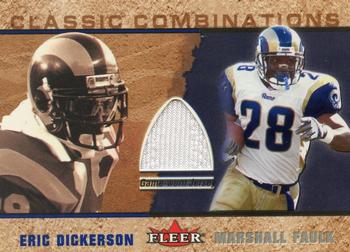 2002 Fleer - Classic Combinations Memorabilia #NNO Eric Dickerson / Marshall Faulk Front