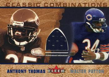 2002 Fleer - Classic Combinations Memorabilia #NNO Walter Payton / Anthony Thomas Front