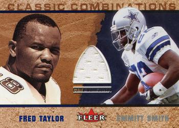 2002 Fleer - Classic Combinations Memorabilia #NNO Emmitt Smith  / Fred Taylor Front
