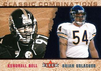 2002 Fleer - Classic Combinations Retail #1 CC Kendrell Bell / Brian Urlacher Front