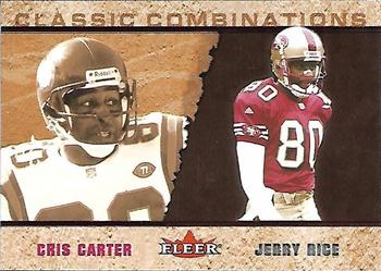 2002 Fleer - Classic Combinations Retail #11 CC Cris Carter / Jerry Rice Front