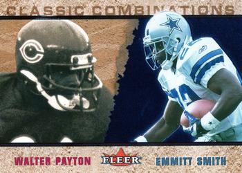2002 Fleer - Classic Combinations Retail #26 CC Emmitt Smith / Walter Payton Front