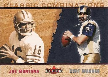 2002 Fleer - Classic Combinations Retail #27 CC Joe Montana / Kurt Warner Front