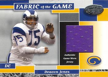 2002 Leaf Certified - Fabric of the Game #FG 7 Deacon Jones Front