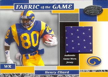 2002 Leaf Certified - Fabric of the Game #FG 15 Henry Ellard Front