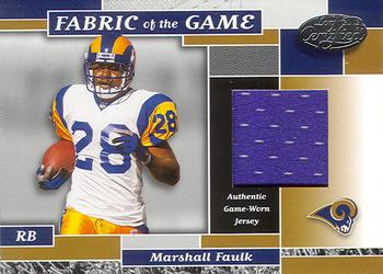 2002 Leaf Certified - Fabric of the Game #FG 48 Marshall Faulk Front