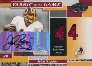 2002 Leaf Certified - Fabric of the Game Autographs #FG 20 John Riggins Front