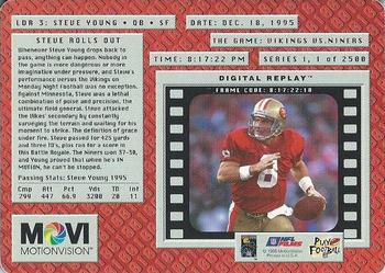 1996 Motion Vision - Limited Digital Replays #LDR3 Steve Young Back