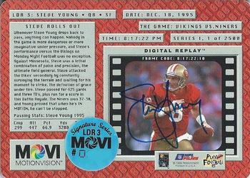 1996 Motion Vision - Limited Digital Replays #LDR3a Steve Young Back