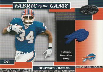 2002 Leaf Certified - Fabric of the Game Team Logos #FG 35 Thurman Thomas Front