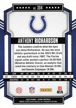 2023 Score #304 Anthony Richardson Back