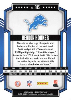2023 Score #305 Hendon Hooker Back