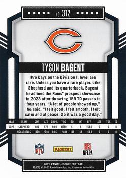 2023 Score #312 Tyson Bagent Back
