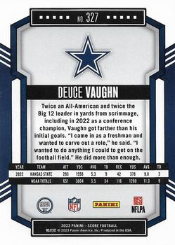 2023 Score #327 Deuce Vaughn Back