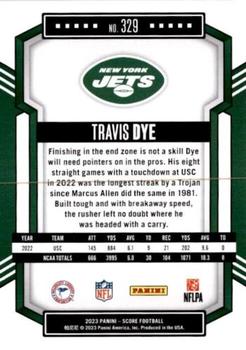 2023 Score #329 Travis Dye Back