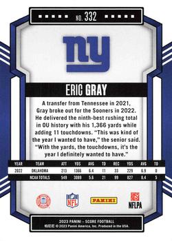 2023 Score #332 Eric Gray Back