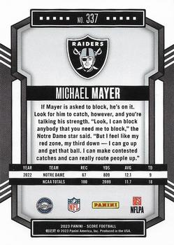 2023 Score #337 Michael Mayer Back