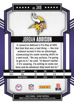 2023 Score #346 Jordan Addison Back