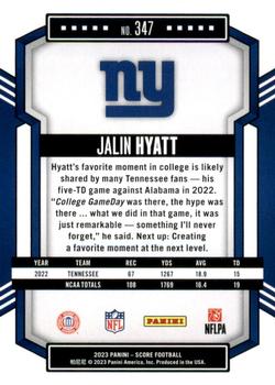 2023 Score #347 Jalin Hyatt Back