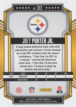 2023 Score #382 Joey Porter Jr. Back