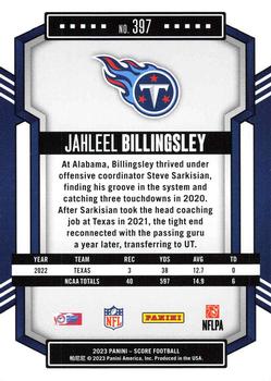 2023 Score #397 Jahleel Billingsley Back