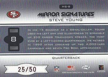 2002 Leaf Certified - Mirror Red Signatures #MS-8 Steve Young Back