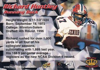 1996 Pacific #20 Richard Huntley Back