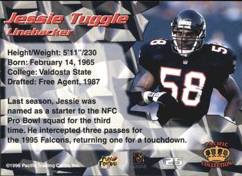 1996 Pacific #25 Jessie Tuggle Back