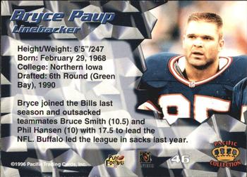 1996 Pacific #46 Bryce Paup Back