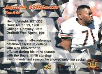 1996 Pacific #87 James Williams Back