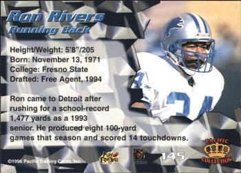 1996 Pacific #145 Ron Rivers Back