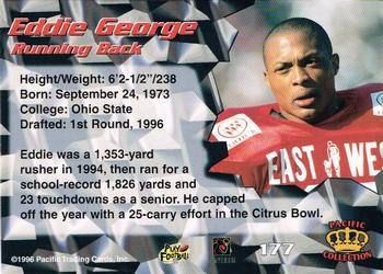 1996 Pacific #177 Eddie George Back