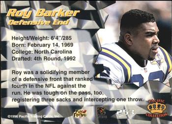1996 Pacific #253 Roy Barker Back