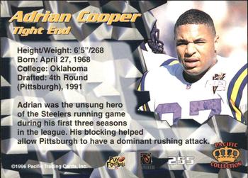 1996 Pacific #255 Adrian Cooper Back
