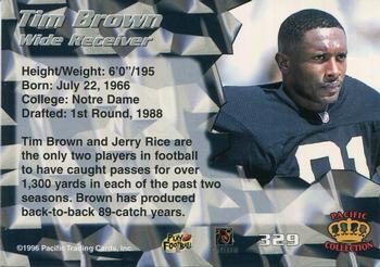 1996 Pacific #329 Tim Brown Back