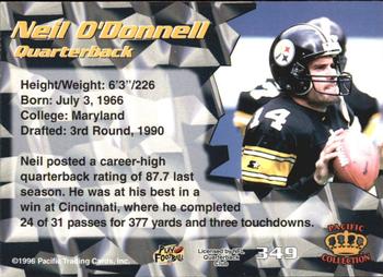 1996 Pacific #349 Neil O'Donnell Back
