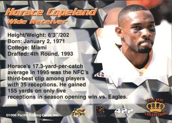1996 Pacific #422 Horace Copeland Back