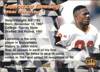 1996 Pacific #435 Lawrence Dawsey Back