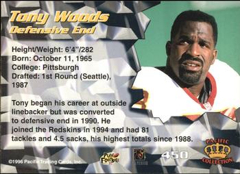 1996 Pacific #450 Tony Woods Back