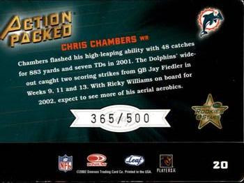 2002 Leaf Rookies & Stars - Action Packed Silver #20 Chris Chambers Back